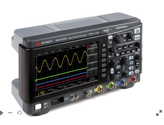 Keysight Agilent DSOX1204G High-Definition Oscilloscope with 4 Analog Channels 70/100/200 MHz Bandwidth and 2 GSa/s Sample Rate
