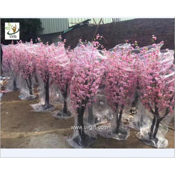UVG 2m high outdoor pink cherry blossom tree fake with peach flower branches for wedding planner CHR152
