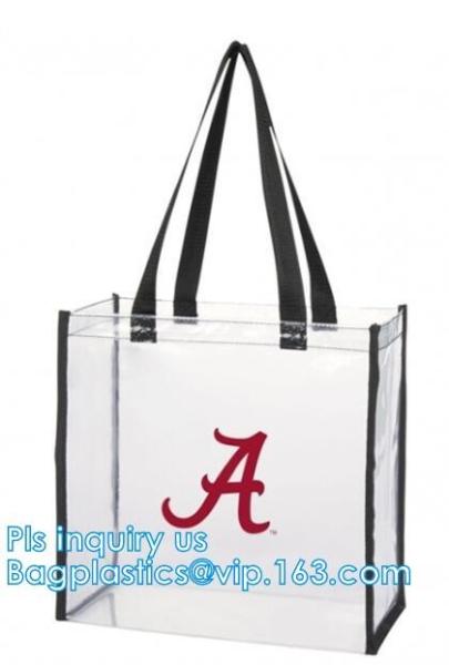 Bulk handle pvc cosmetic bags pvc mini cosmetic bag clear pvc bag, pvc tube handle bag with button closure, PVC Handle B