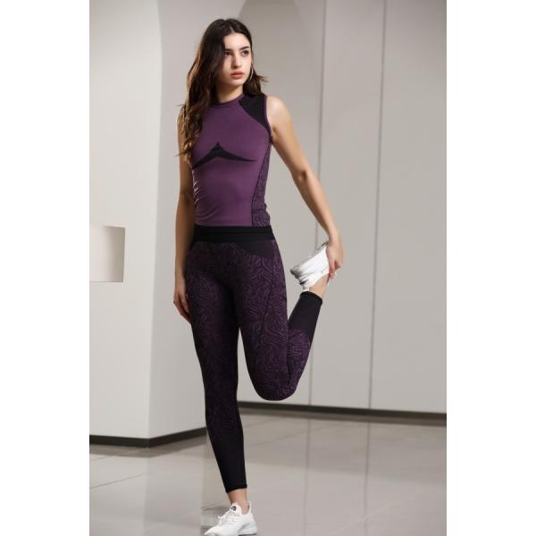 Nylon Yoga Built In Bra Tanks Recycled Moisture Wicking