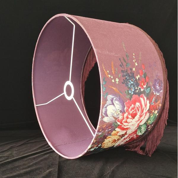 Gold Collapsible Tassel Fringe Lampshade 300*220MM Chandelie