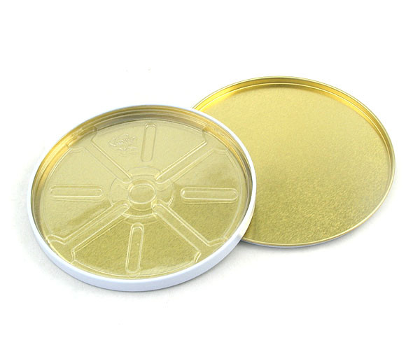 Cd Dvd Round Tin Box Packaging Embossing And Zipper For 45pcs