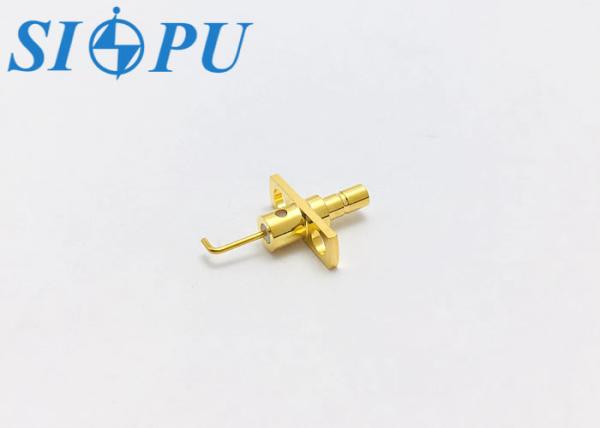 SSMB Male RF Coaxial Connector – Straight Microstrip Type, Flange Mounted, Solderable
