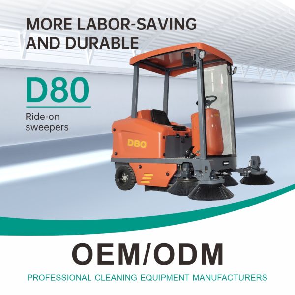 580Kg Industrial Floor Sweeper Scrubber 10800m2/H For Warehouse 48V 120Ah