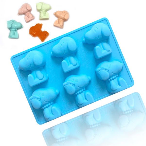 3D Eco-Friendly Reusable Silicone Animal Mould Irregular Snoopy Shape for Easy Cake Baking at Children's Birthday Parties