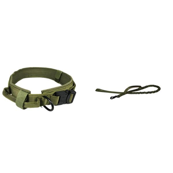 Nylon 1.5in Adjustable Dog Harness 20in Embroidered Tactical Dog Collar