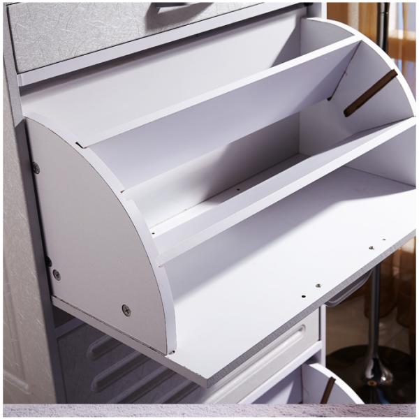 White 120* 63*30cm Waterproof PVC Veneer Shoe Storage Cabinet