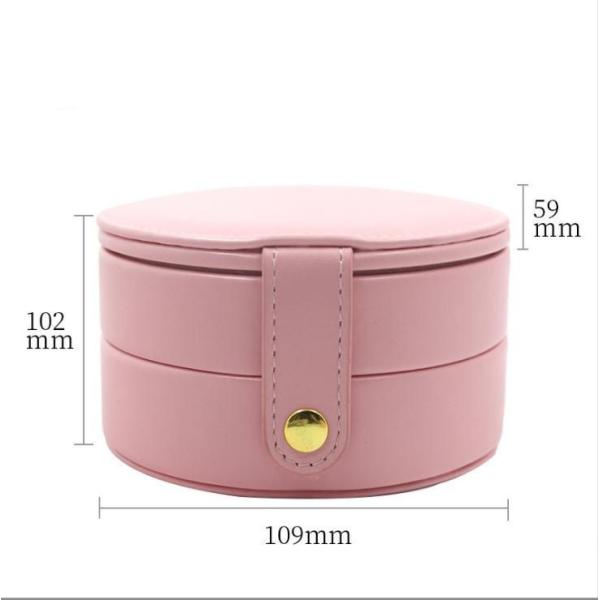 Cajas redondas de joyas de lujo 10.9*10.2*5.9cm Caja de embalaje de papel Impresión de logotipo personalizado