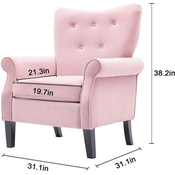 Tufted Upholstered Accent Arm Chair , Comfy Club Single Sofa Chair Simplicity