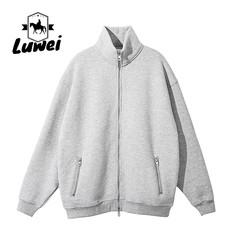 Streetwear Designers Zipper Sweatshirt Homem espesso Pullover Desportivo Superdimensionado 360g Polar Fleece Pullover de tricô