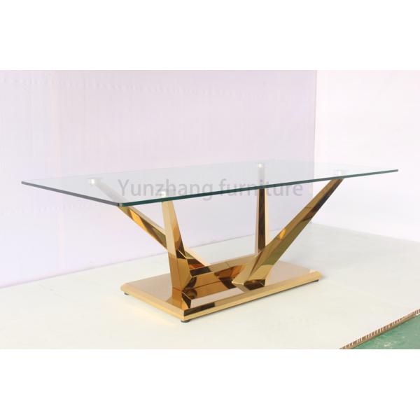 頑丈でスタイリッシュな 高級 現代のメタルベース付き食卓