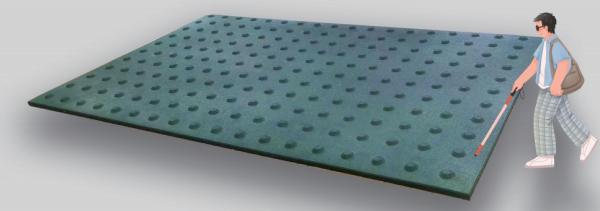 Tapis de sol tactile en caoutchouc Blindway de qualité supérieure, 60*100cm, couleur personnalisée