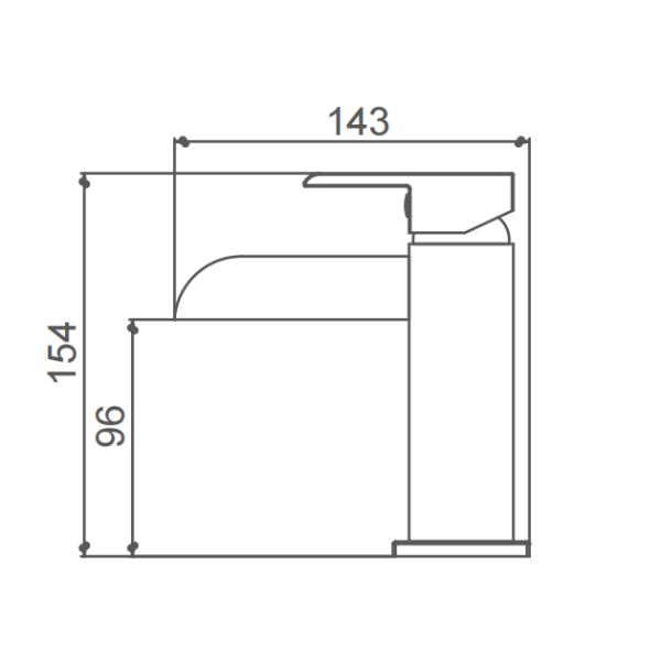 Waterfall Wash Basin Faucet Single Lever Hot and Cold Water Supply