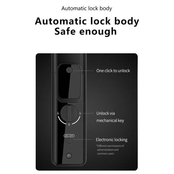 YAGU NEO Aluminum Alloy Biometric Wood Door Digital Fingerprint Lock With Camera Keyless Biometric Lock for Home Security TUYA