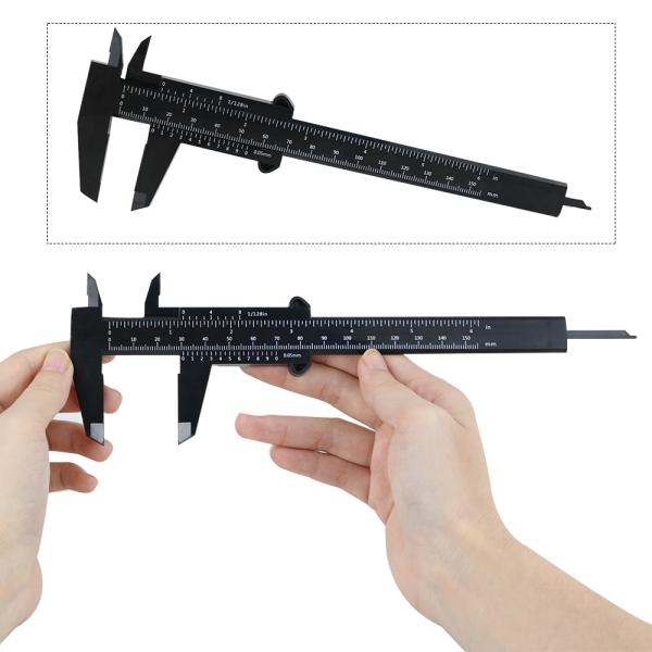 0-150mm Measuring Ruler Double Foot Plastic Vernier Caliper