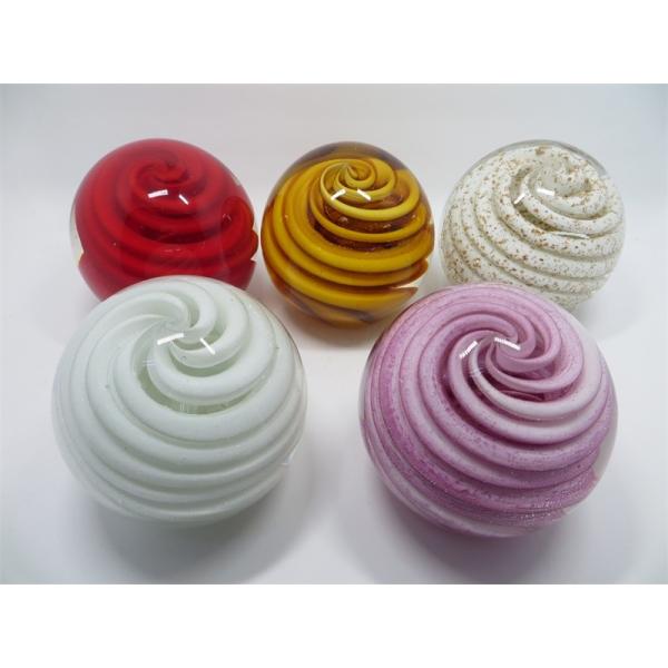 Glass paperweight, glass ball, glass round ball