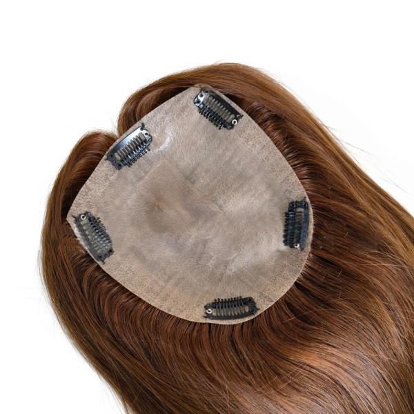 High Density European Free Part Silk Top Base 1B Real Remy Raw Hair Toupee Wig Pieces Toppers for Women