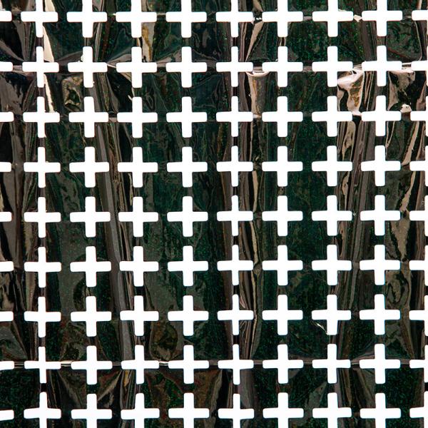 Water Resistant Square Foil Curtain 1x2m Foil Fringe Curtain Black