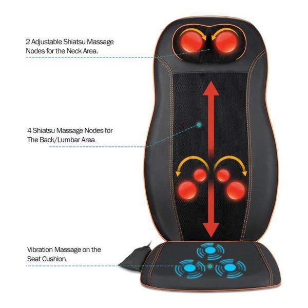 Remote Control Deep Tissue Back Massage Cushion , Lumbar Massage Chair Cushion