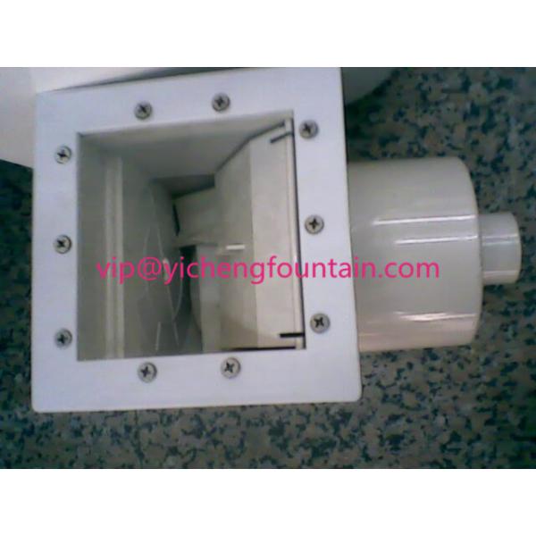 White ABS Wide Mouth Pool Wall Skimmer With Decorative Face Plate 1.5 Inches