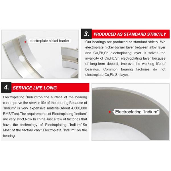 6D95L Main Bearing & Con Rod Bearing & Thrust washer 6204-21-8100 6207-31-3300