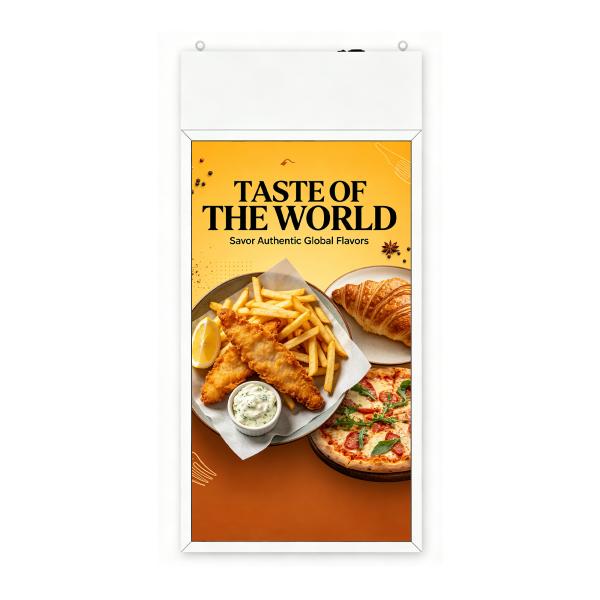 Ceiling Mount Double Sided Advertising Display RK3288 Android Digital Signage Sunlight Readable Hanging Window Screen