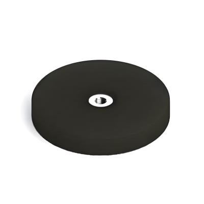 Easy to Install D43 D66 D88mm Rubber Coated POT Mounting Magnet With Internal Thread