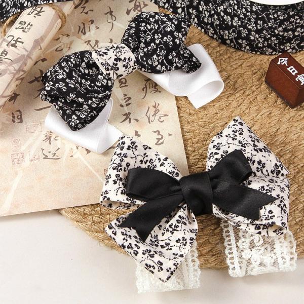 Japanese Style Small Fresh Double-Sided Floral Ribbon with Straight Cut Edges Bow Headband and Fresh Flower Packaging Ribbon