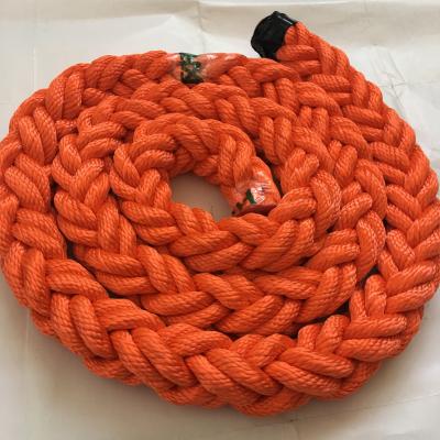 High Tenacity 8 Strand Polyester Berth Mooring Ship Rope 48mm-120m Diameter