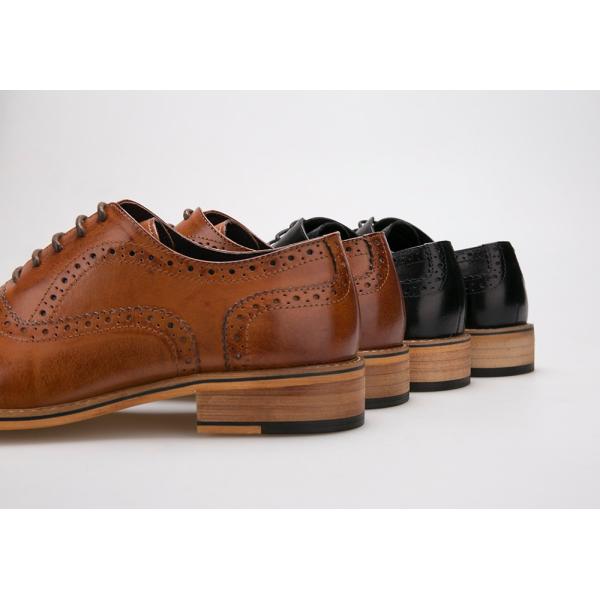 British Style handmade Men's Dress Shoes Genuine Leather Oxford Brogues Formal Shoes