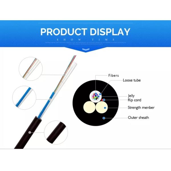 G657A2 G652D OEM ASU Outdoor Fiber Optic Cables 6 Cores 12 Cores 24 Cores ANATEL Certificate Aerial Fiber Cable