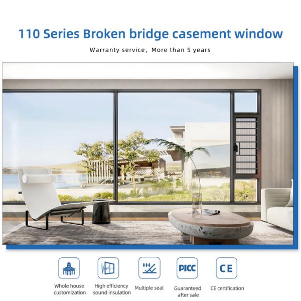 Удар урагана тепловой разрыв двойного остекленного алюминия французский алюминий коммерческий скользящее окно цена