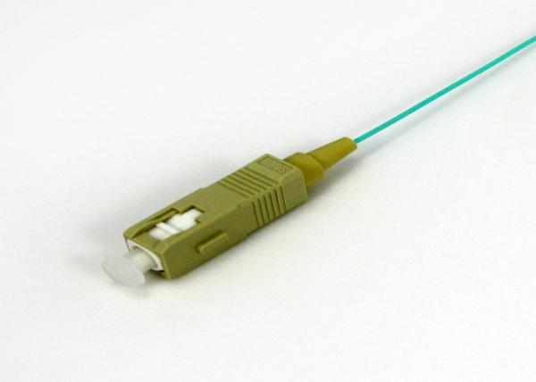 OM3 SC Loose Tube Fiber Optic Multimode Pigtail Aqua Jacket Corning Fiber