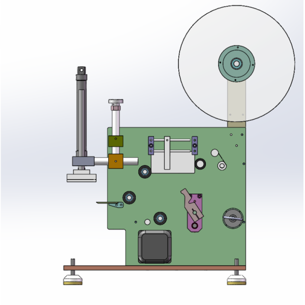 Industrial Semi Automatic Flat Labeling Machine For Pharmaceutical Box OEM