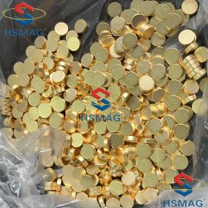 Aimants industriels de force Ring Rare Earth Gold Coated d'aimants cylindrique