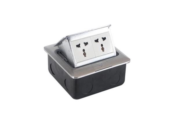 Built - In Pop Up Floor Outlet With Double Positions India International Type Socket