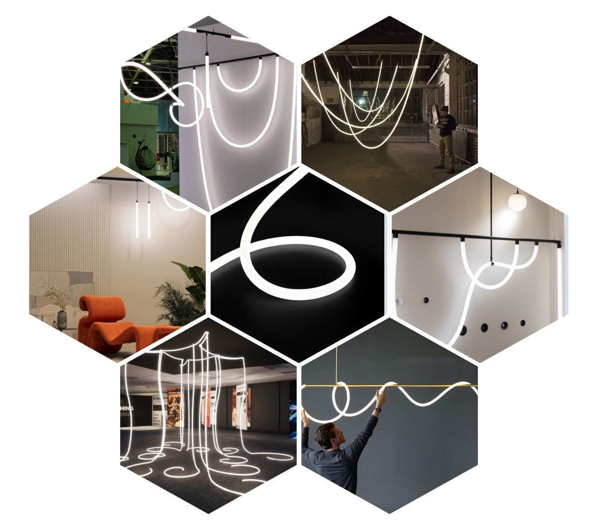 Round Led Neon Flex Light Strip 360 Degrees 25mm Diamater Neon Led Rope Lights IP67