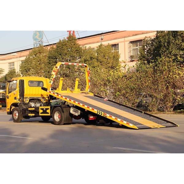 Dongfeng Rollback Tow Truck Mounted Crane Wrecker Flatbed Wheel Lift Car