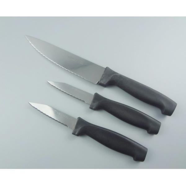 PP Handle Of 3Pieces Serreated Chef Knife Set For Promotion Knife