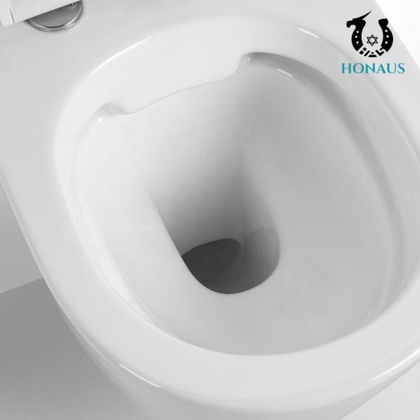 Modern Rimless Wall Mounted Toilet Bowl Western Bathroom Commode Customized