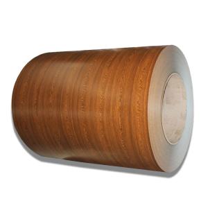 3003H24 H26 Алюминиевая катушка ПВДФ Стенная крыша Лист печати Цветовая катушка Деревянное зерно 50-летняя гарантия Цветно покрытая катушка