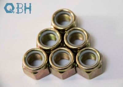 HEXAGON NUT WITH CLAMPING PIECE ISO10512 Carbon Steel Hex Nylon Lock Nut Class8/10 Plain/Zinc yellow zinc plating M6-M24