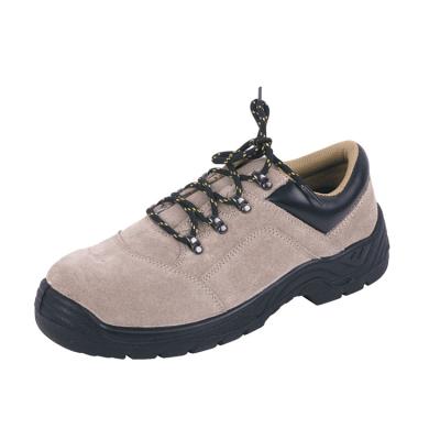 CE EN20345 Sapatos de segurança de couro de camarão quente de salto médio com sola média e sola externa de PU/PU