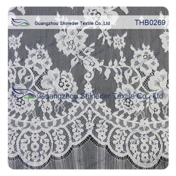 Countless flowers  3*1.5m size  100% nylon chantilly lace fabric for Wedding dress