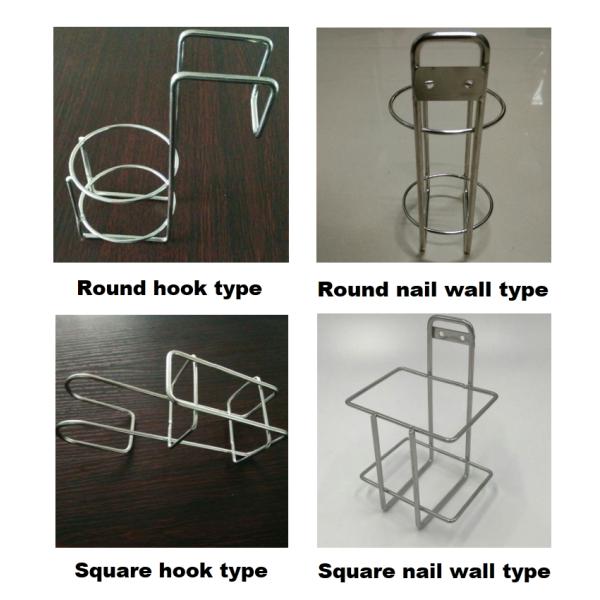 Medical Hand Sanitizer Hook Hanger Metal Wall Hanging Baskets of Stainless Steel