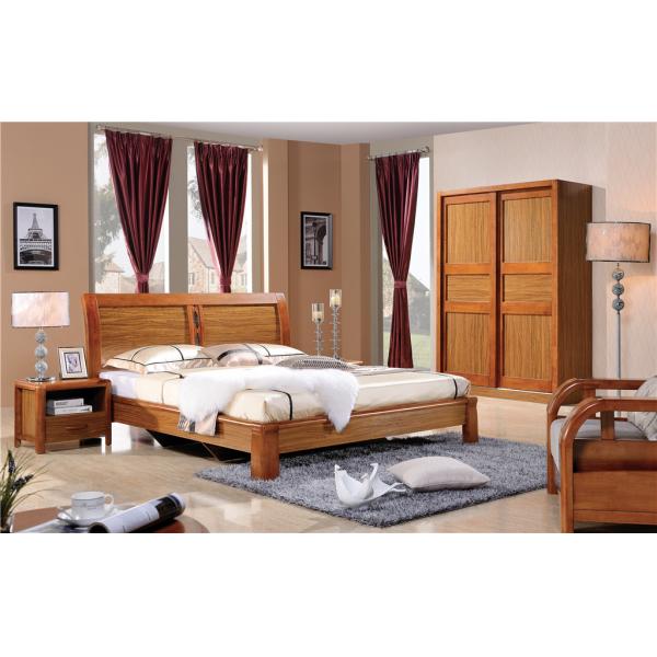 modern wooden double bed room set furniture