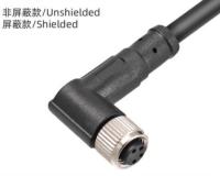 Robuste extérieur IP67 étanche à l'eau M8 angle femme prise 3-8A pour les environnements difficiles