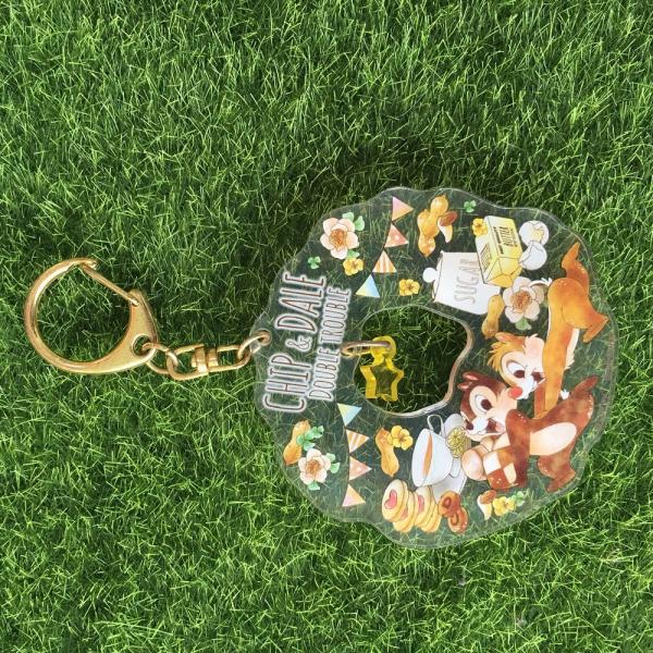 OEM ODM Anime Acrylic Keychain Die Cut With Glitter Hologram