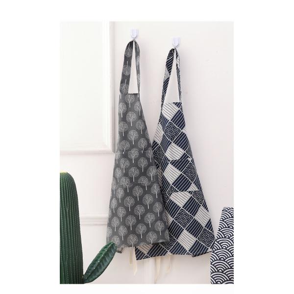 Unisex Adjustable Bib Aprons with Water and Oil Resistance Hand Drawn Printing Methods