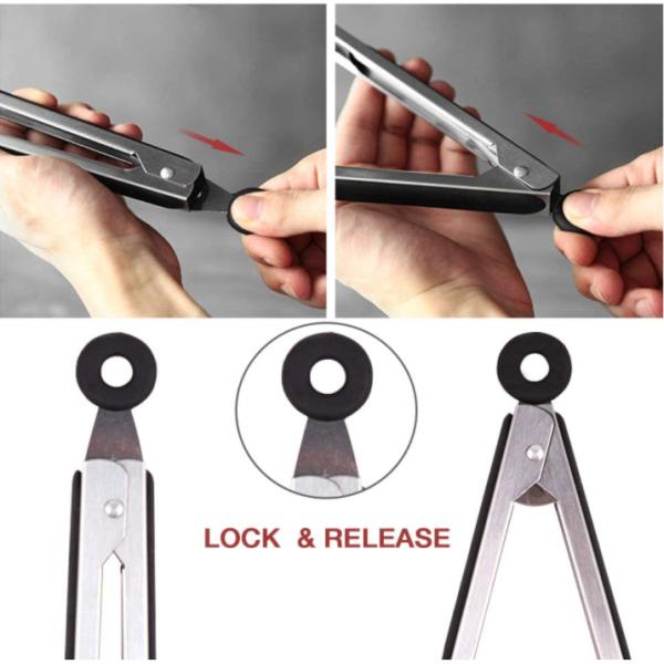 Multifunction Kitchen Food Tongs Stainfree 12in Length Dishwasher Safe
